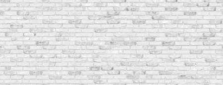 Seamless texture White brick. Tiling clean for background pattern. Rectangle mosaic tiles wall high resolution. Old or artificially aged in productionの写真素材