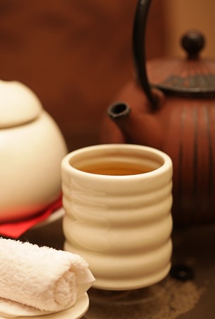 Japanese culture - traditional tea ceremonyの写真素材
