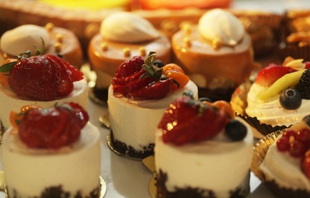 cake with strawberry and mintの写真素材