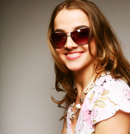 woman with sunglassesの写真素材