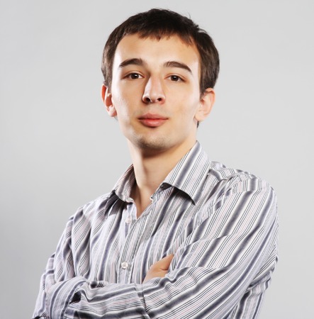 Handsome young man portraitの写真素材