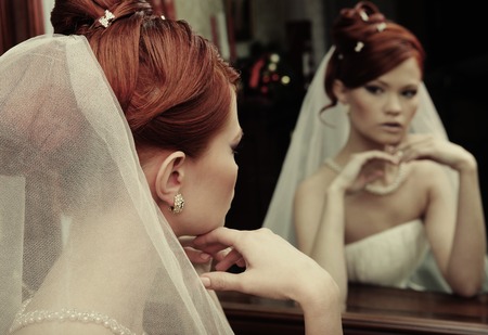 young happy brideの写真素材