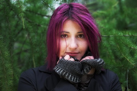 woman in parkの写真素材