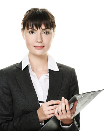 young secretary taking notesの写真素材