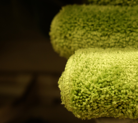 sale of bath mats in the storeの写真素材