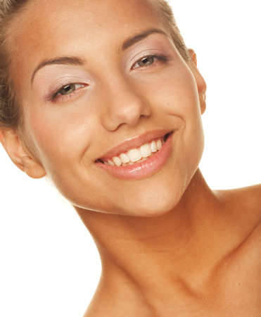 Beautiful woman face wutn nice smileの写真素材
