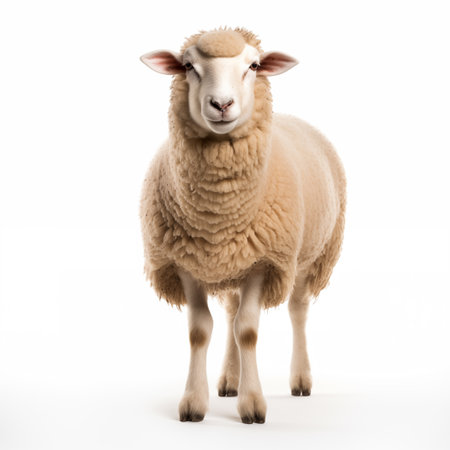 big Sheep isolated on white backgroundの写真素材