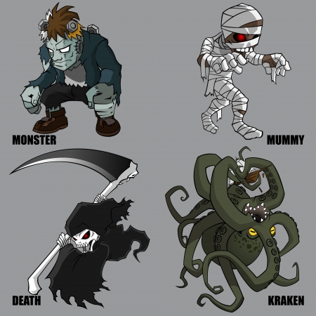 4 Graphic Of Mythical Creatures Set 07のイラスト素材