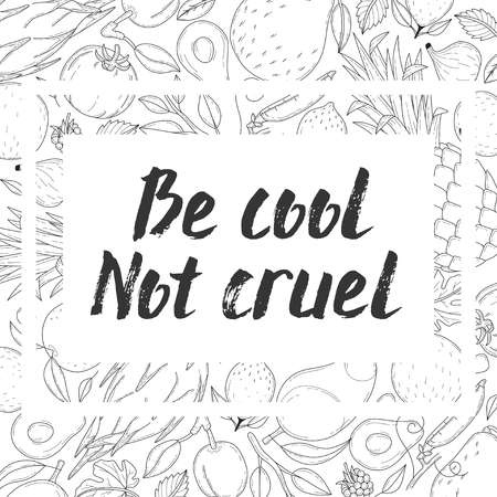 Lettering of BE COOL NOT CRUELのイラスト素材