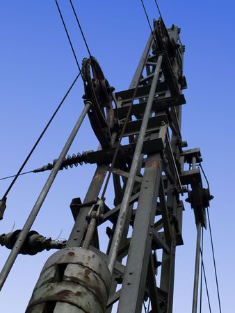 Railway power lineの写真素材