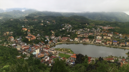 Vietnam City in Valleyの写真素材