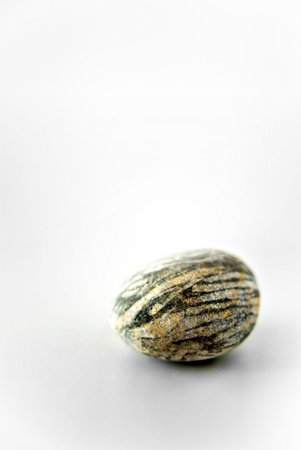 Round stone with neutral background