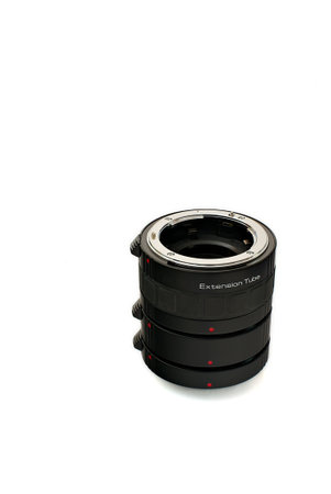 Detail of extension tubes for macro photography