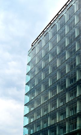 Modern architecture, skeleton of building covered with glass facadeの写真素材