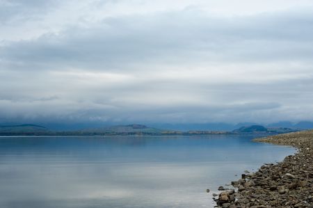 blue lakeの写真素材