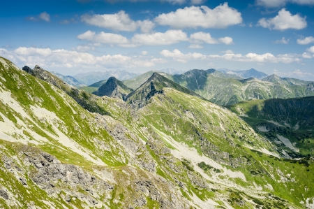 Scenery of mountains in summer sunny dayの写真素材