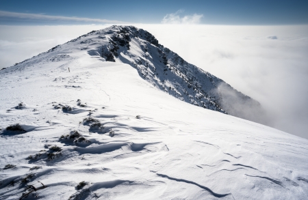 Mountains in a sunny day in the end of winterの写真素材