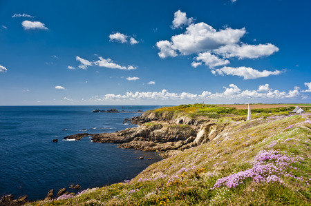 ocean coast in Saint mathieu, brittanyの写真素材