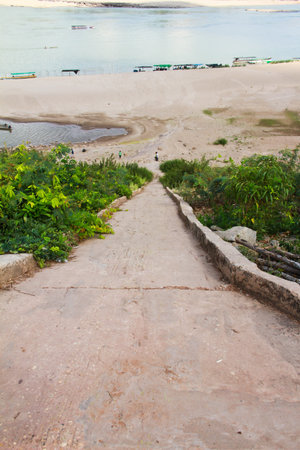 The walk down the beach