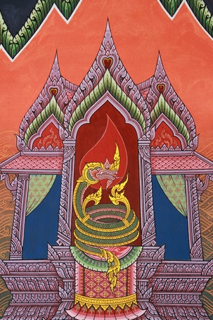 Mural thai templeのeditorial素材