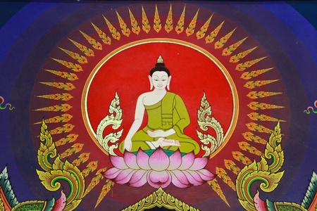 Mural thai templeのeditorial素材