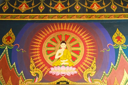 Mural thai templeのeditorial素材