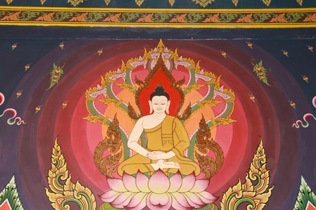 Mural thai templeのeditorial素材