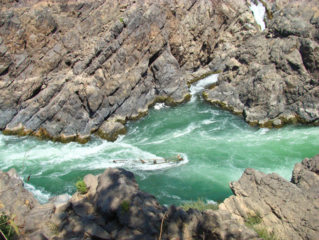 Khon pha peng waterfalls, champasak, southern laos
