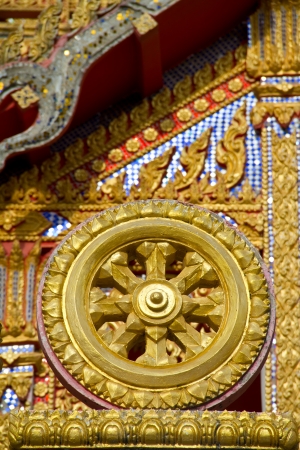 Thai temple, wat prathatruengrong, Srisaket Thailand の写真素材