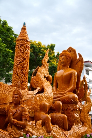 Carving Candle festival in Ubonratchathani Thailandのeditorial素材