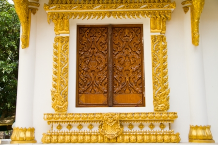 Art in thai temple, Wat Prathatnongbua at Ubonratchathani Province Thailandの写真素材