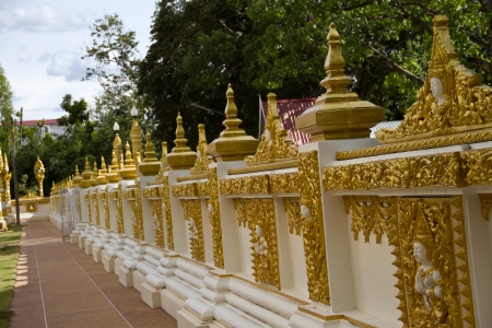 Art in thai temple, Wat Prathatnongbua at Ubonratchathani Province Thailandの写真素材