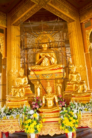 Art Thai Style Temple, Chaimongkol pagoda, Roi et Province Thailandのeditorial素材