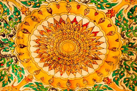 Thai style work art in Temple, Chaimongkhol Pagoda, Thailandのeditorial素材