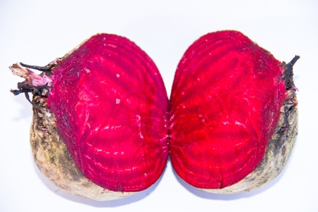 beets on isolate white backgroundの写真素材