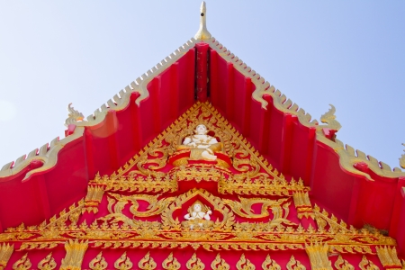 Wood carving decorated at windows of the templeの写真素材