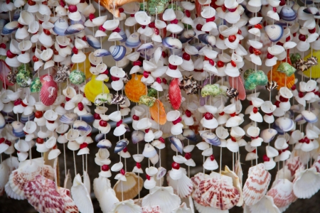 Shell jewelry in thai marketsの写真素材