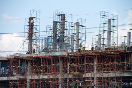 Crane construction site, Thailand