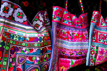 Bags at the Damnoen Saduak floating market of Thailand  