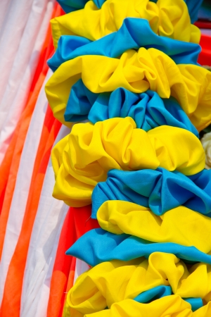 colorful fabricsの写真素材