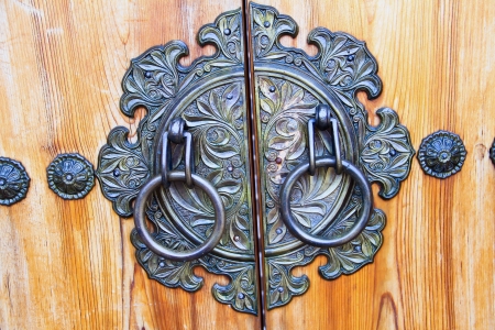 Ancient art door, Koreaの写真素材