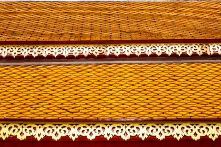 Roof of Wat Phra That Doi Suthep, Temple in Chiang Mai, Thailandの写真素材