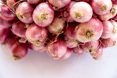 Shallot is ingredient of thai food and catchupの写真素材