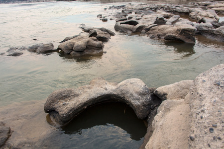 Sampanbok  3,000 Hole  Grand canyon at Ubonratchathani Province Thailandの写真素材