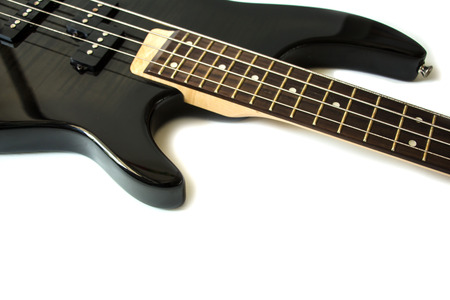 Electric guitar isolate on white backgroundの写真素材