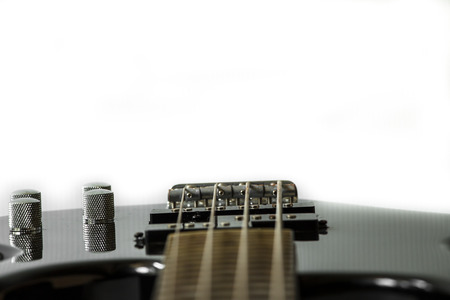 Electric guitar isolate on white backgroundの写真素材