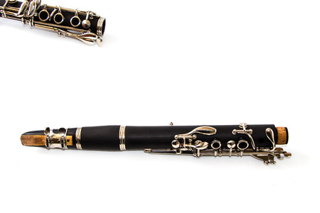 clarinet isolated on white backgroundの写真素材