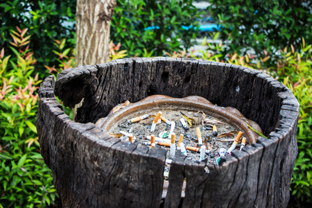 cigarette stubの写真素材