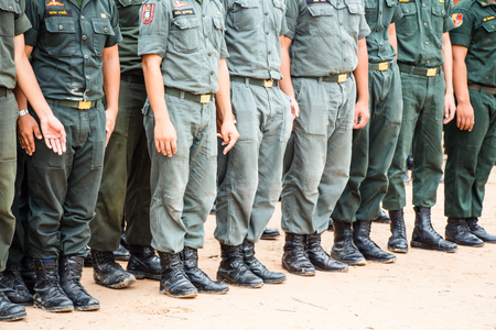 Row of Reserve Officer Training Corps Studentのeditorial素材