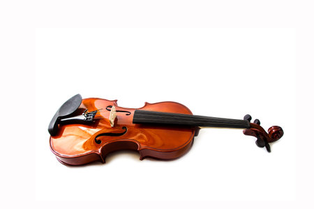 Violin isolated on white backroundの写真素材